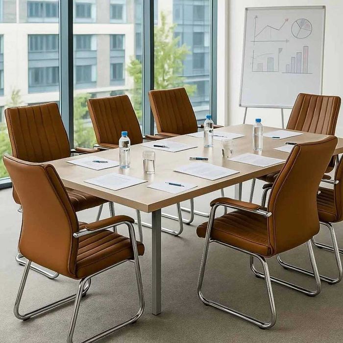 Scaun Vizitator Conferinta din Piele 4 culori DHR614 LIVRARE GRATUITA!