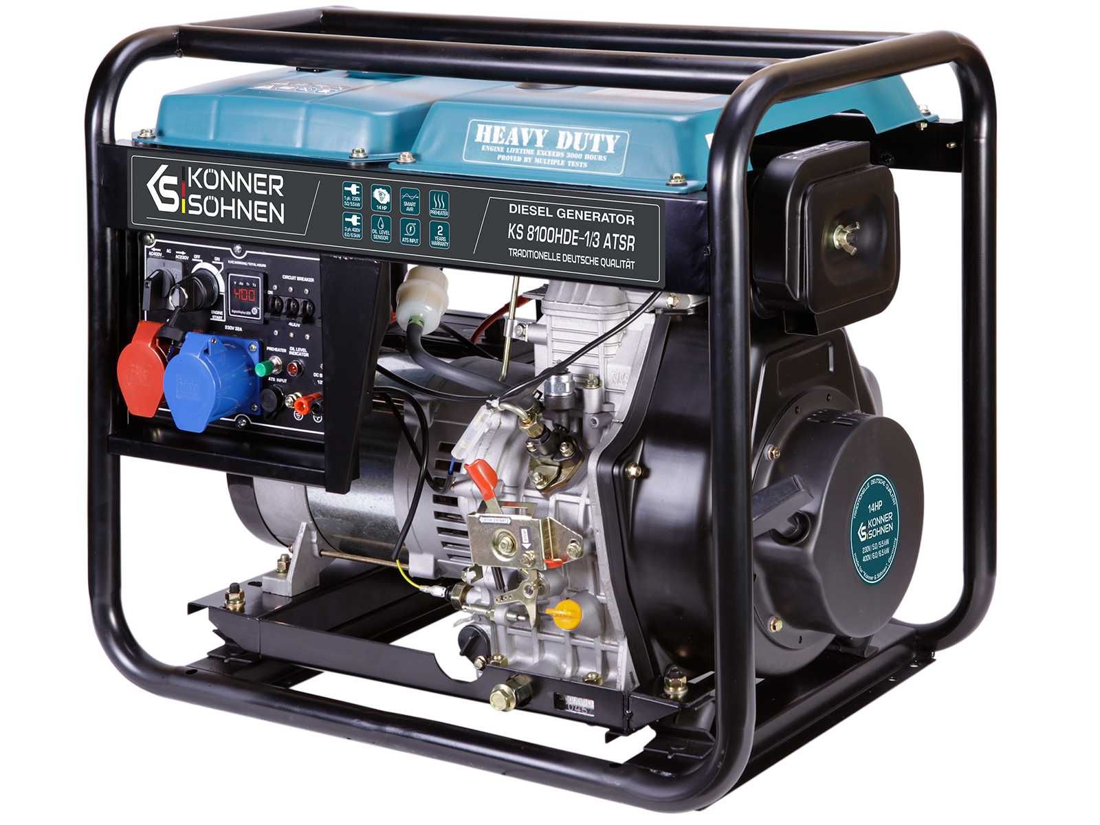 Generator diesel 230/400V, 6,5 kW Konner KS 8100HDE-1/3 ATSR cu ATS