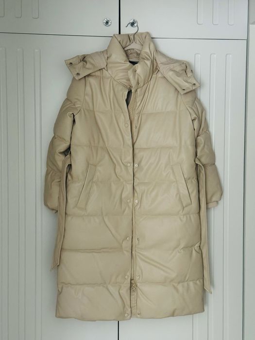 Geaca matlasata Stradivarius culoare ecru