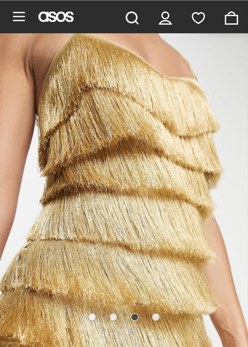 Asos рокля златна
