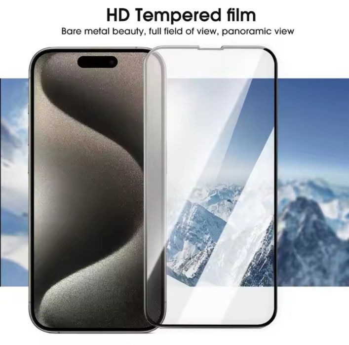 Folie sticla 20D FULL GLUE pt iPhone 16 , 16 Pro , 16 Plus, 16 Pro Max