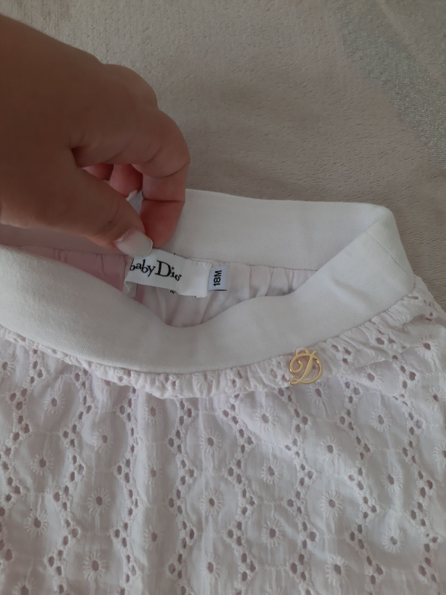 Set tricou Ralph Lauren si pantaloni Baby Dior, 18-24 luni