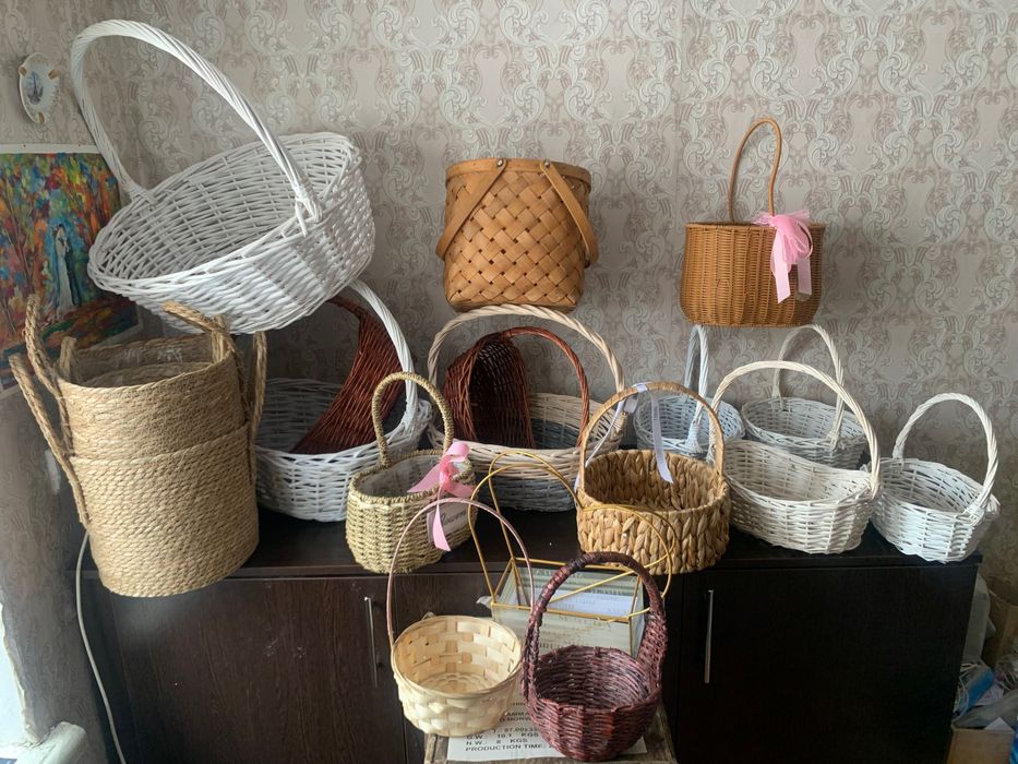 Корзины из дерева плетёная кашпо корзина для цветов подарков