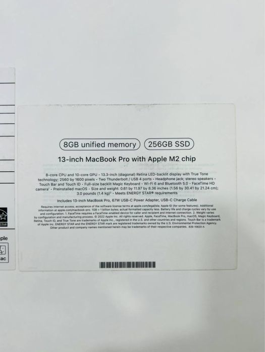 MacBook Pro M2 8GB/256GB