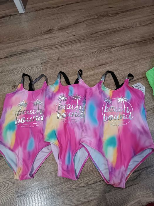 Цели бански костюми за момичета от 8 до 14 години нови