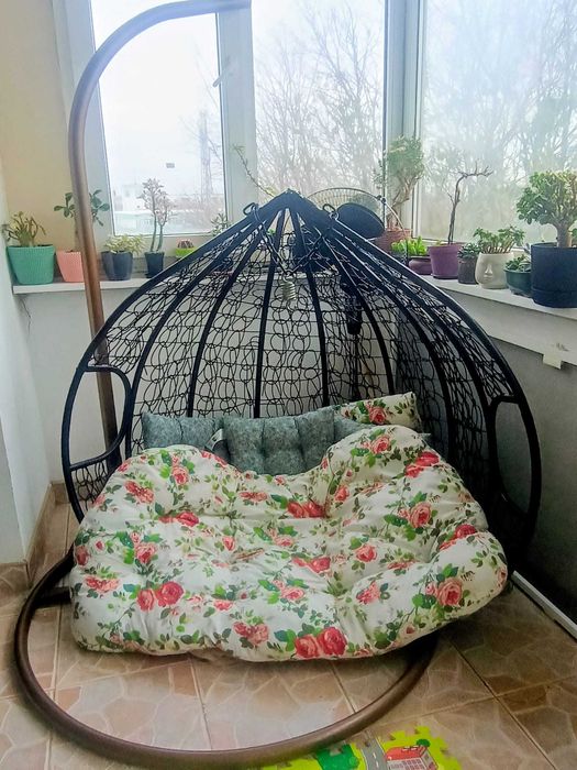 Leagan tip cuib DeHomeR Luna 100
suport si perna incluse multicolora