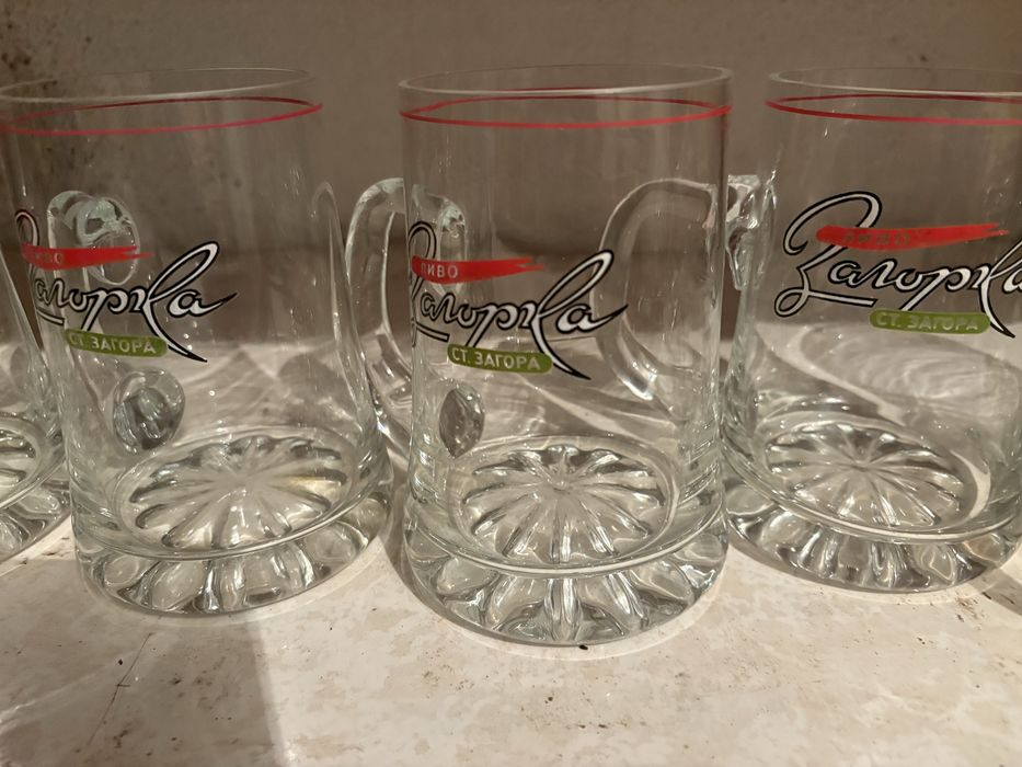 Комплект рекламни халби за бира наЗагорка, 6 +1 бр.