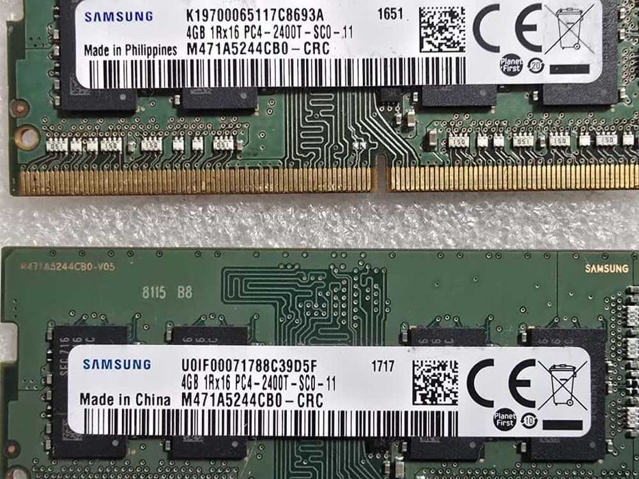 Kit memorie RAM laptop Samsung 8GB 2x4GB DDR4 2400MHz M471A5244CB0-CRC