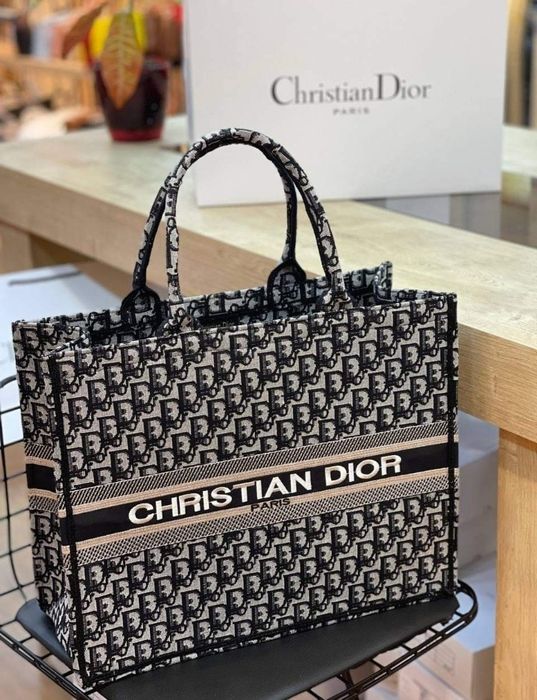 Set dama/geanta Dior material textil +portofel, saculet, etichetă