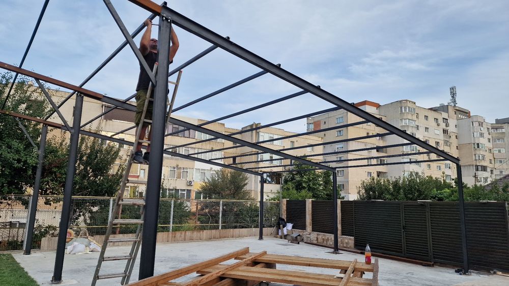 Vand structura metalica 10x10x4 perfecta pentru garaj auto