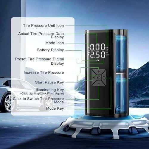 Нова Авто помпа 4500mAh – дигитална, авто стоп, топки, мотори, колела