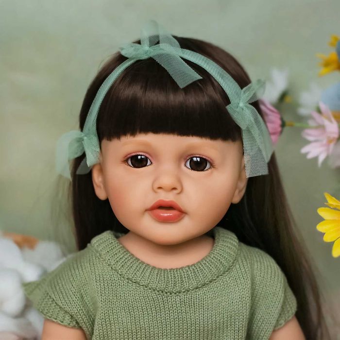 Кукла реборн 55см. , реалистична силиконова кукла, преродено бебе