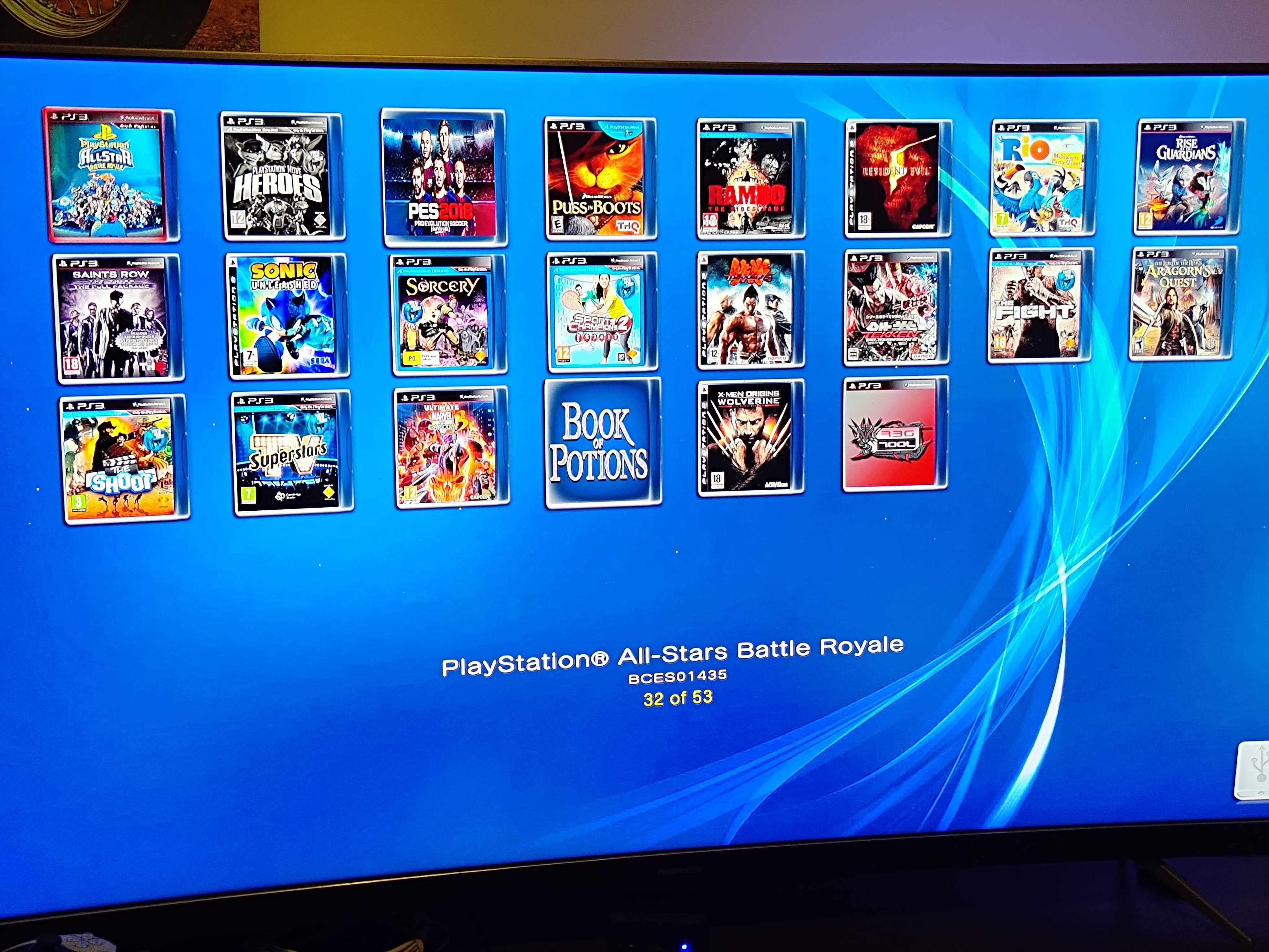 PS3 slim 160GB + hard disk 500gb + ps move 70 игри!