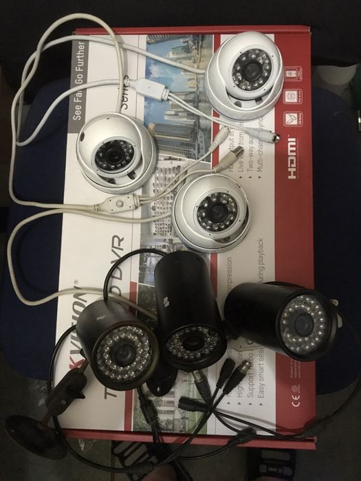 Sistem de supraveghere DVR Hikvision + 4 camere + hard disk 1 T