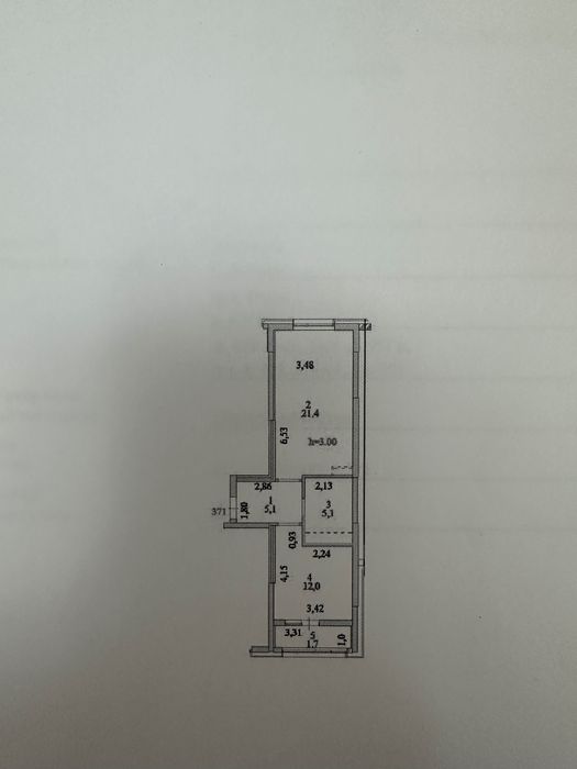 Продам 2-х комнатную евро двушку, распашонка 45,3