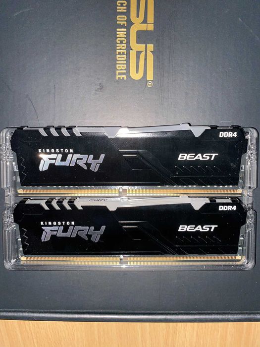 Memorie Kingston Fury Beast RGB, 16GB DDR4, Dual Channel