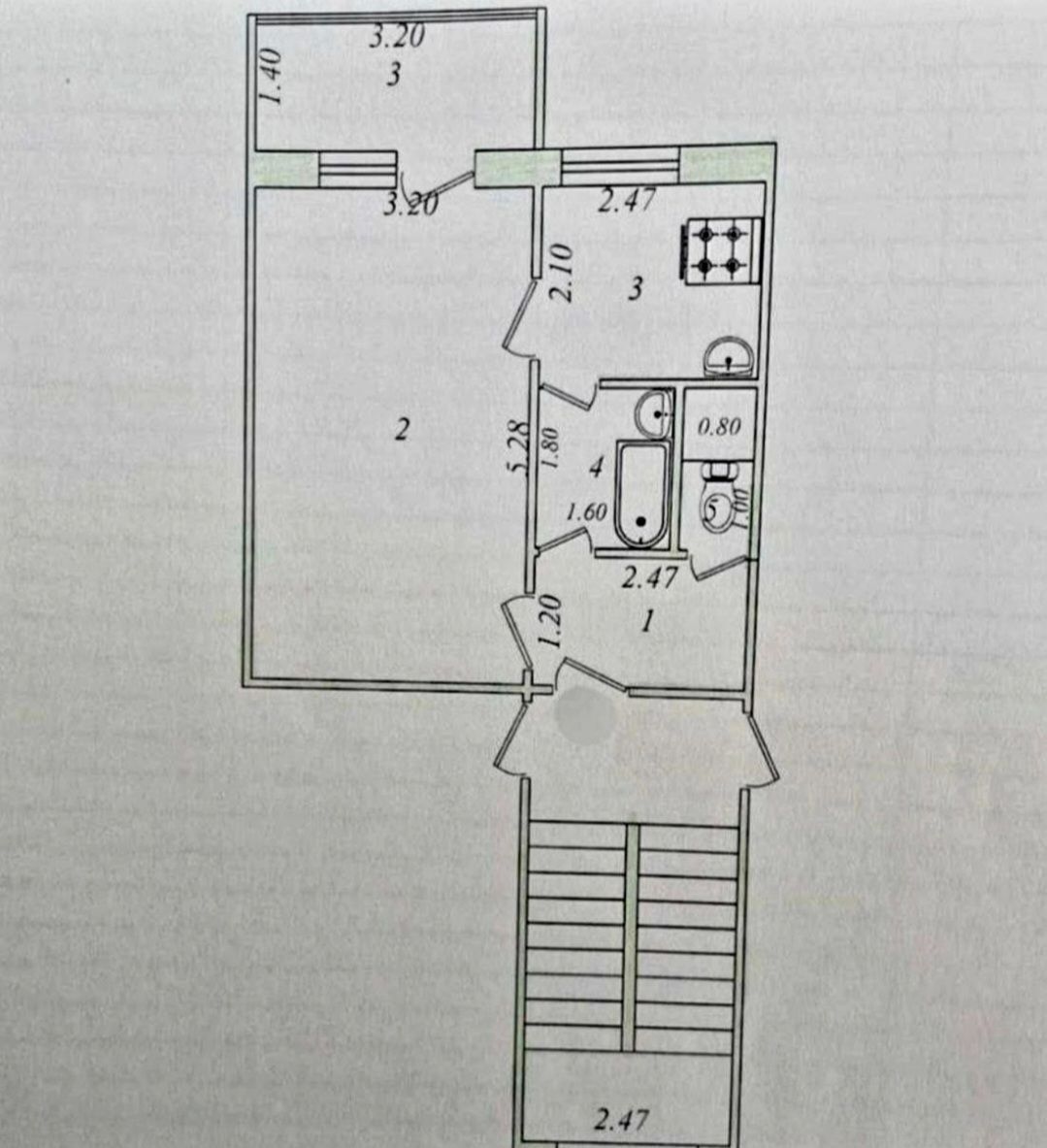 Срочно продаётся квартира 1*2/2/4 массив Феруза кафе сагдяна 40.000