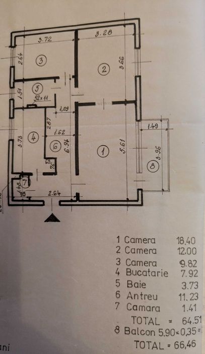 Apartament 3 cam Dambu Pietros
