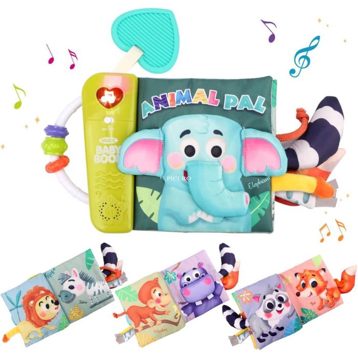 Carte Interactiva pt Bebelusi -Sunete, Lumini,Activitati Tactile, +6m