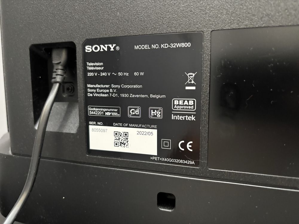 Televizor LED Smart TV SONY 32W800, HD, HDR,10 80cm