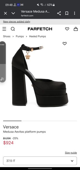 Туфли Версаче на каблуках