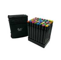 Set 48 markere colorate duble cu suport si geanta depozitare