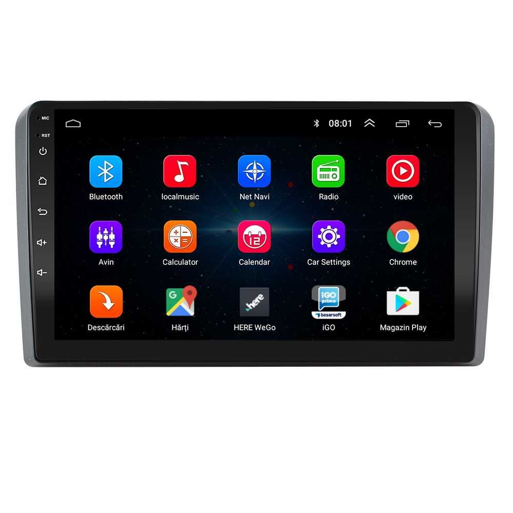 Navigatie GPS Android 13 Audi A3 2003 - 2013 - CarPlay, DSP