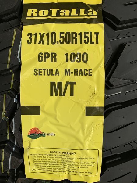 Нови джипови гуми ROTALLA SETULA M/T 31X10.5R15 LTC 109Q НОВ DOT