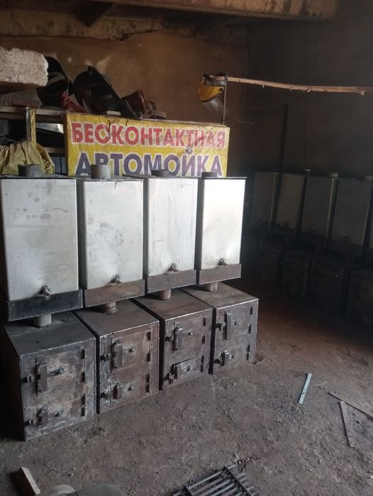 Печки для бани под газ под уголь можно 2в1. А так же имеются титаны