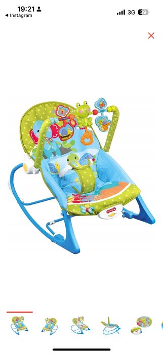 Продам шезлонг синий