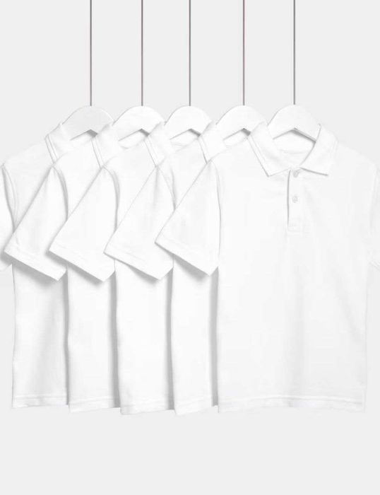 ‼️ Комплект из 5 школьных рубашек-поло Marks & Spencer унисекс (Англия