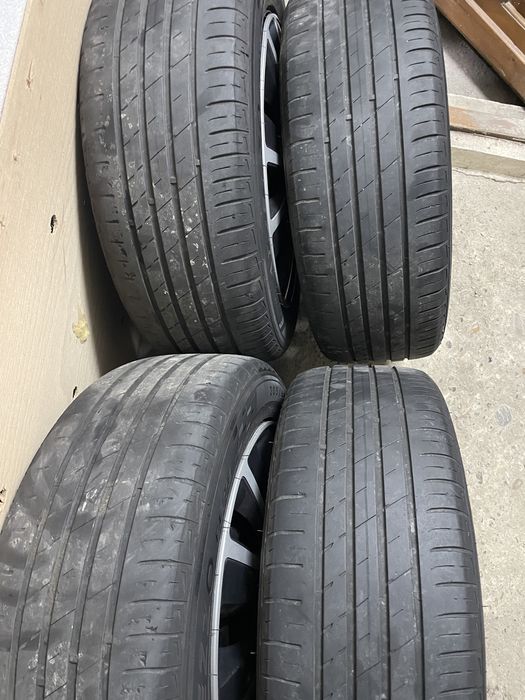 Set 4 jante tabla cu anvelope vara Sailun 205/55 R16 – stare bună