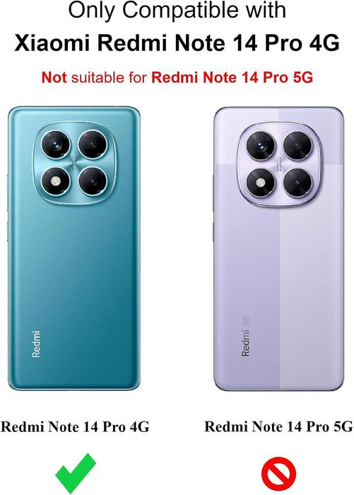 Прозрачен силиконов удароустойчив кейс за xiaomi redmi note 14 pro 4g