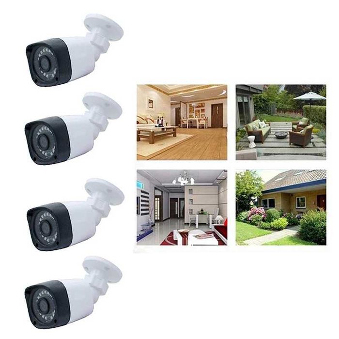 Sistem de supraveghere cu 4 camere AHD, IR, HD, 2MP