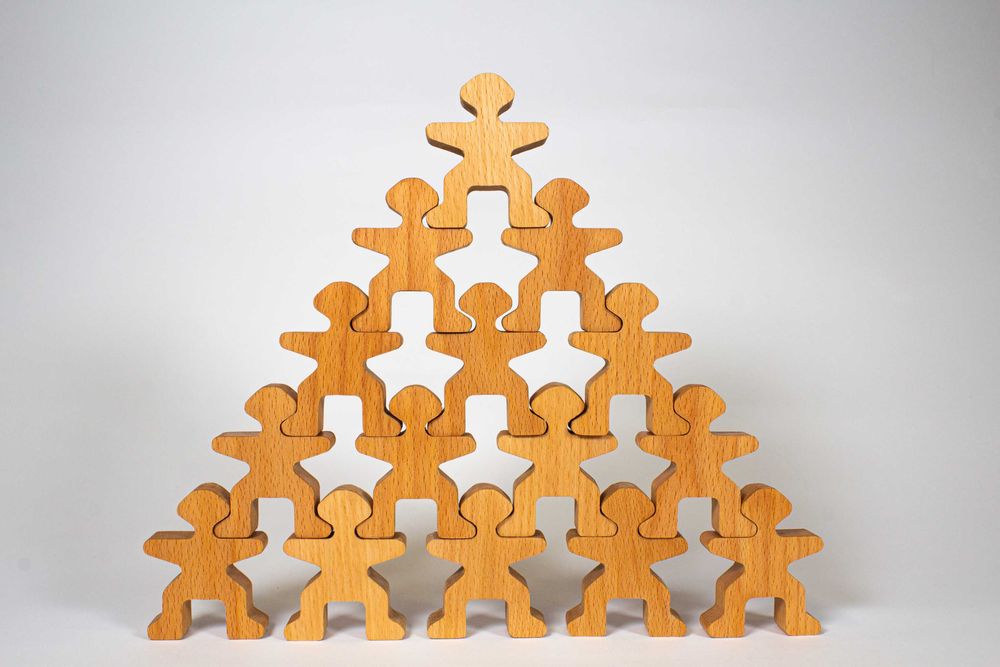 Монтесори баланс игра Акробати, дървена играчка