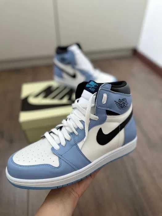 Nike Jordan 1 High University Blue / Adidasi Fete Baieti Premium