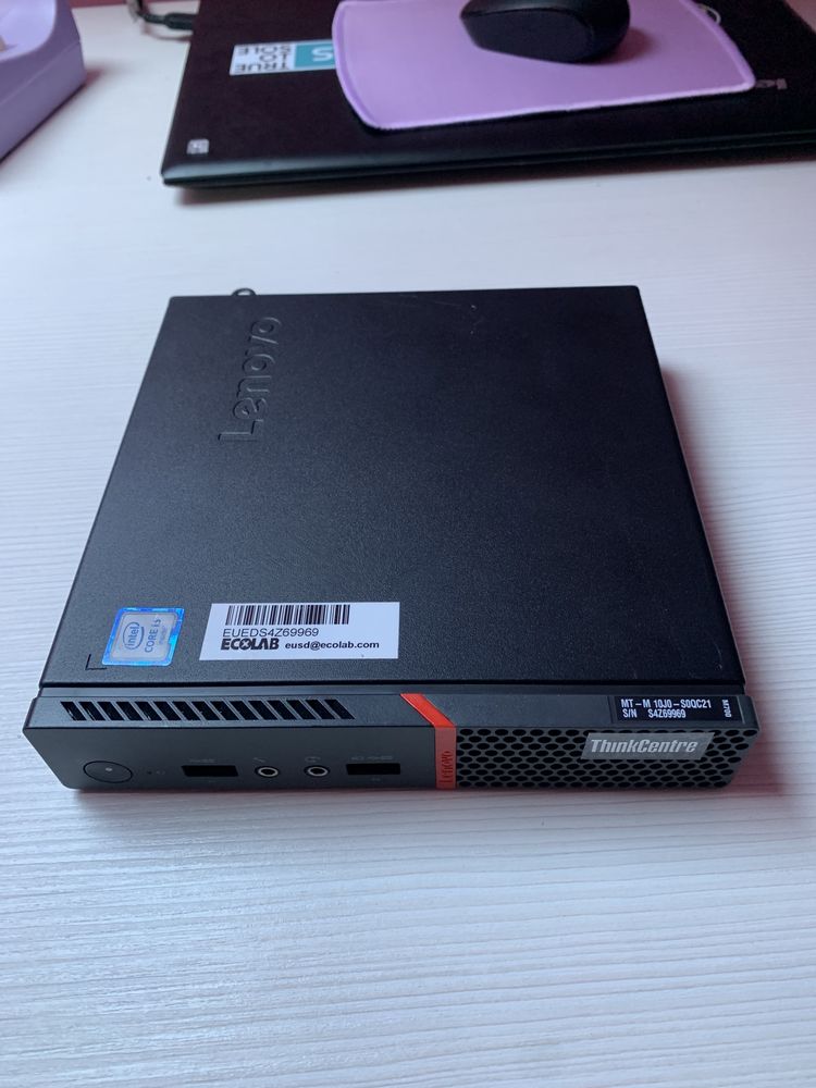 Mini PC Lenovo ThinkCentre M700, i5-6500, licenta win 10Pro,ssd,8gb ra