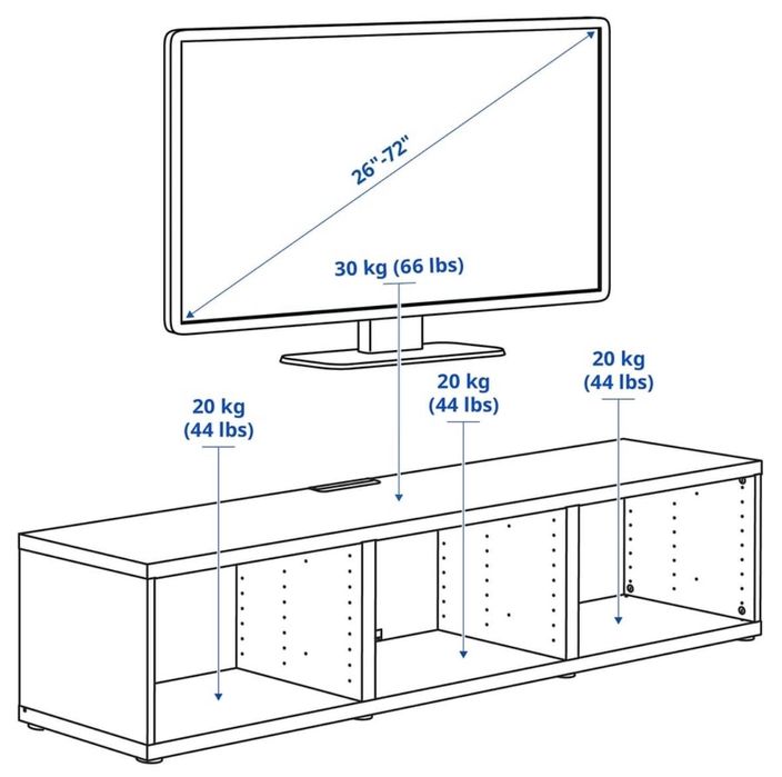 Vand Comodă TV IKEA BESTA 180x40x38 cm