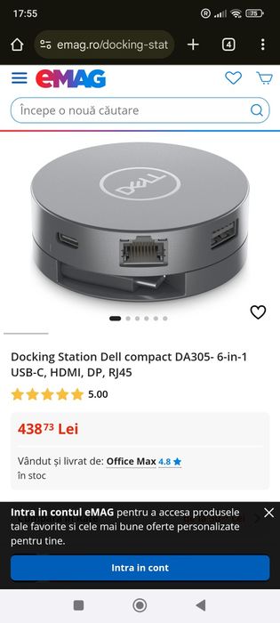 Vând adaptor dell