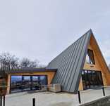 A-frame și cabana din lemn