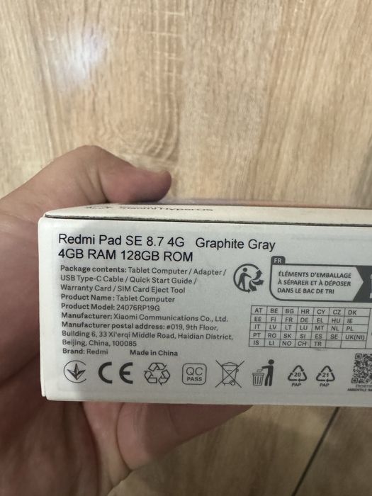 Redmi pad se 4/128. Grey. 1 oy ishlatilgan  aybi yoq