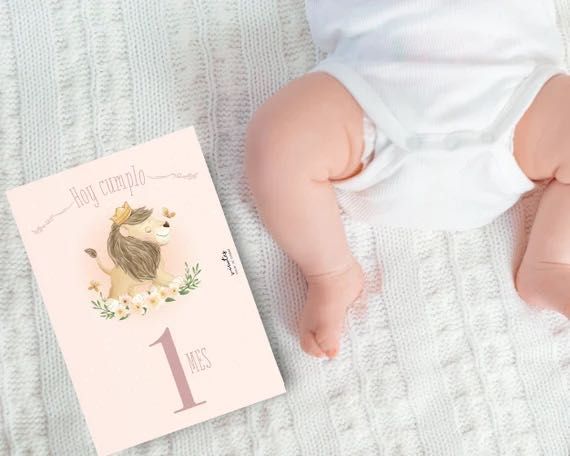 Milestone карти за бебе - Първа годинка