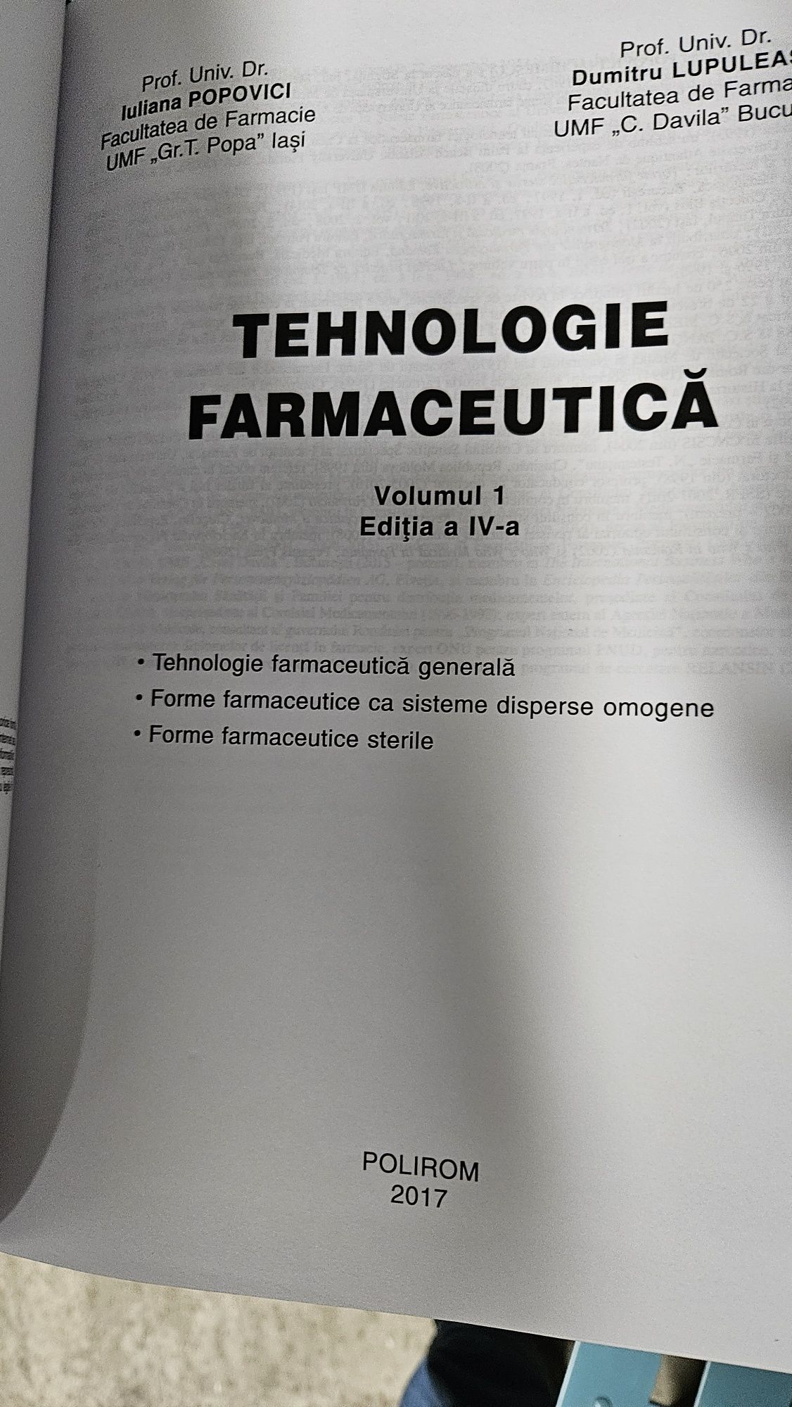 Vand Tehnologie farma vol 1, 2 si 3 de I. Popovici si D. Lupuleasa