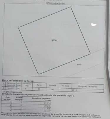Teren cu potential de investitie (831 MP), EXTRAVILAN GRUIU, ILFOV
