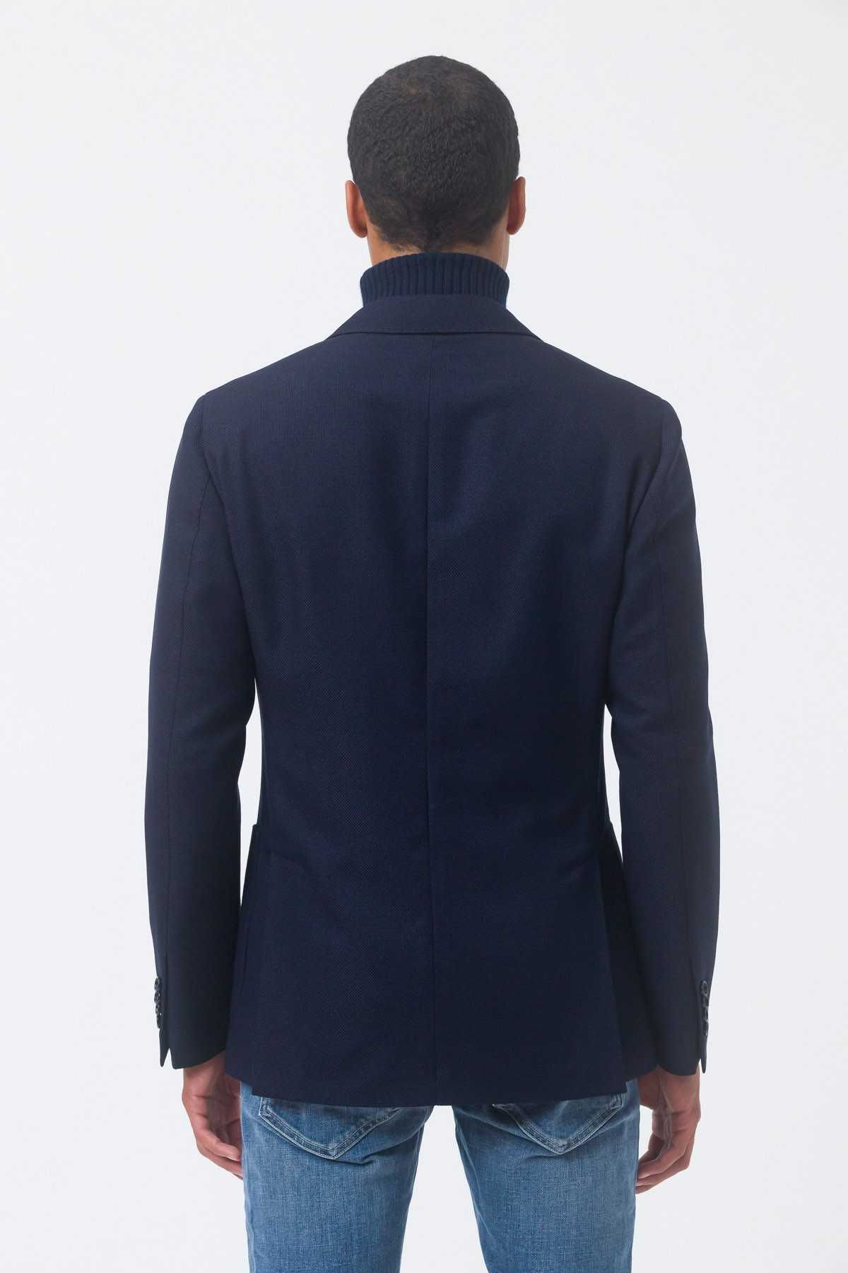 Sacou slim blazer 48 M premium Mario Conti lana moale