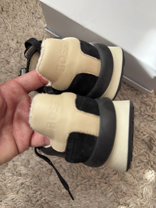 Обувки BOSS естествена кожа