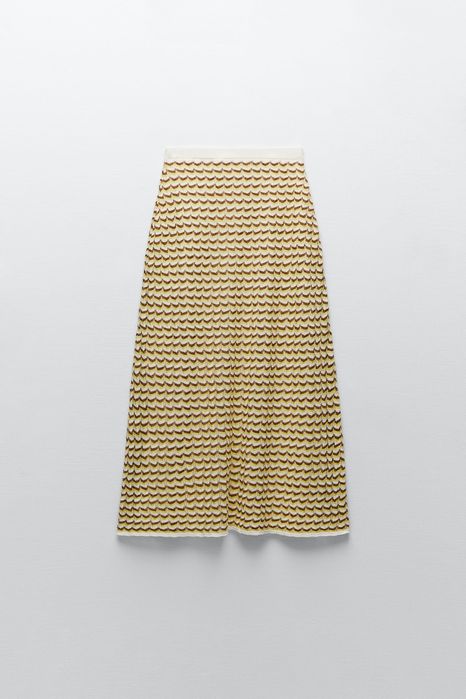 Fusta midi tricot Zara