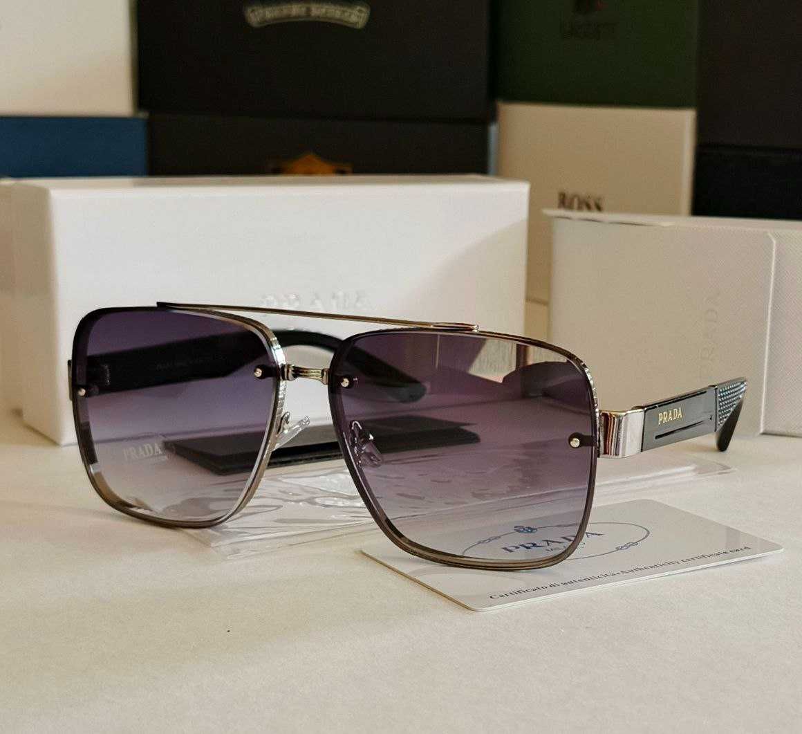 Очки Prada Lux Gold Black с Полиризацией