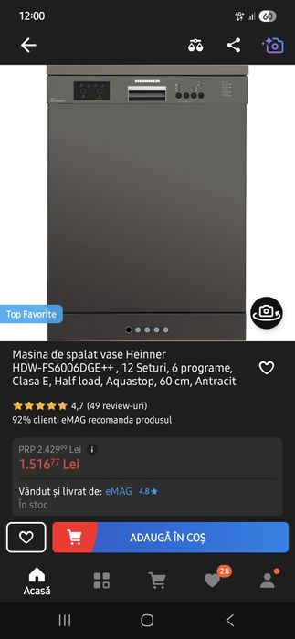 Vând masina de spalat vase