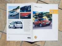 Revista tip pliant prezentare tapiterii Opel Corsa C 2003 limba romana